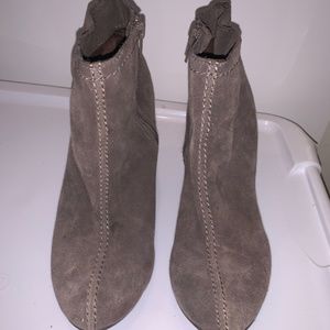 Tan suede booties by CL